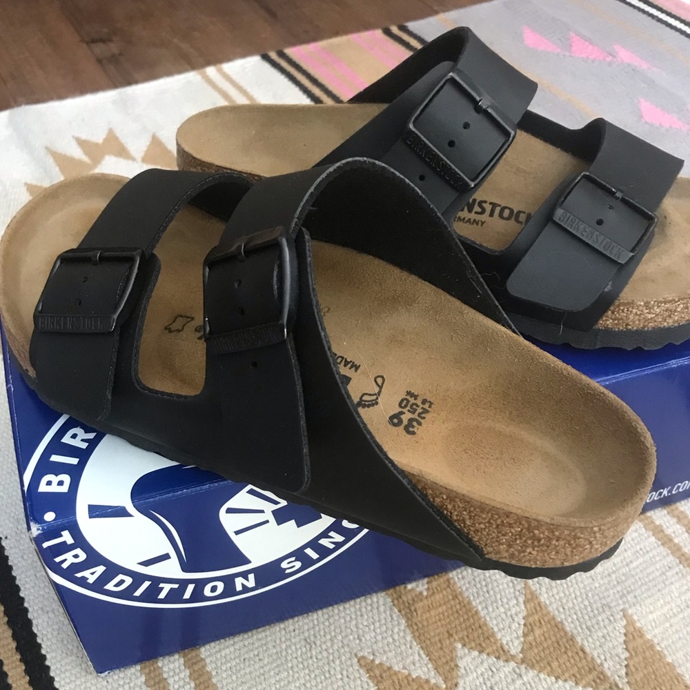 Classic black Birkenstocks!